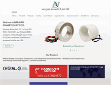 Tablet Screenshot of narayanpowertech.com